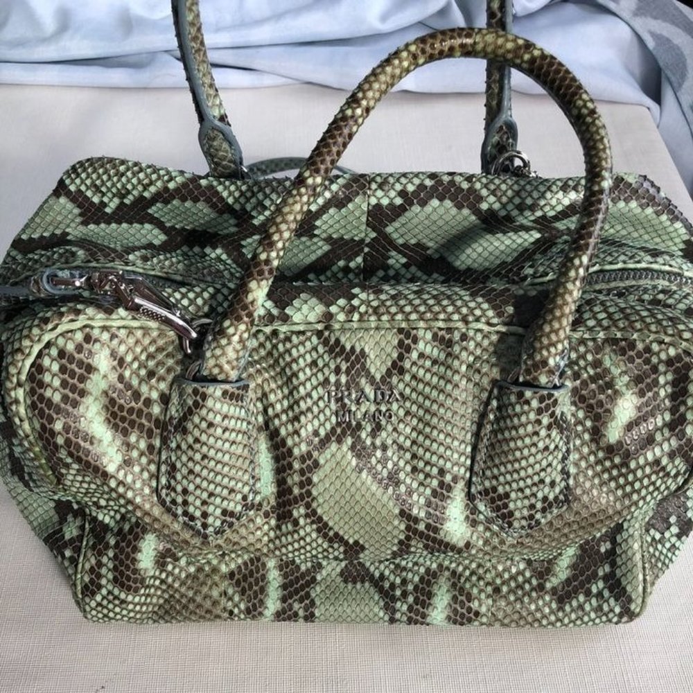 Authentic Rare Prada Python Purse with Authenticity Cards and Dust Cover Bag